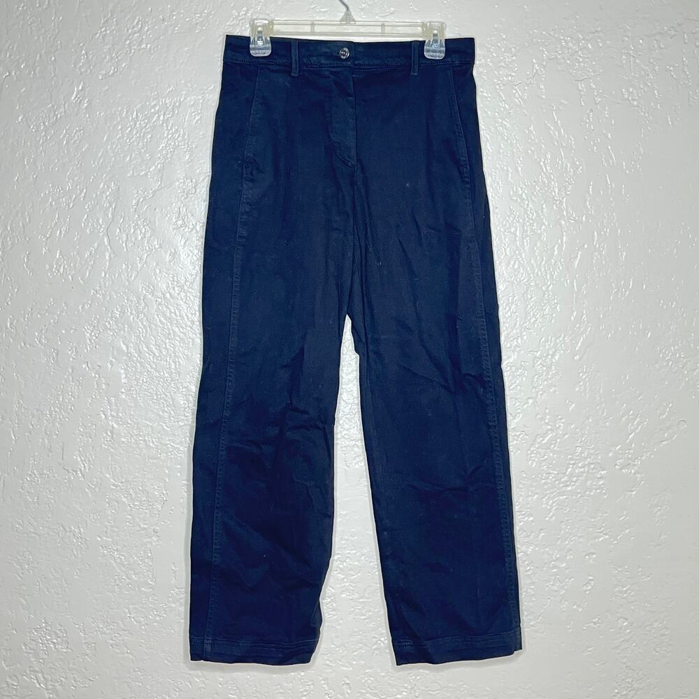 Banana Republic Women's‎ Black Cotton Blend Straight Fit Zip Fly Pants Sz 4